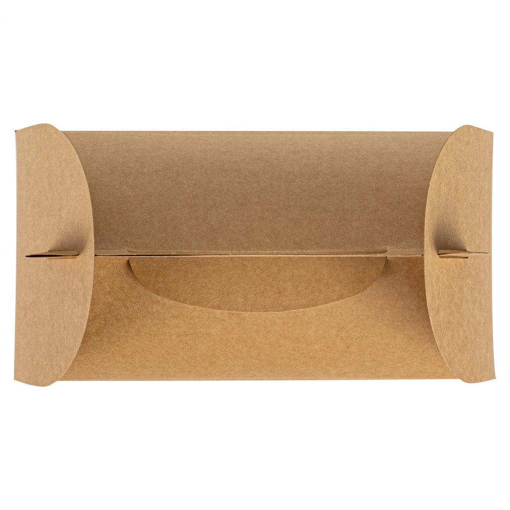 Bio Tek Kraft Paper Gable Box / Take Out Container - Greaseproof - 9 1/2" x 5" x 5" - 25 count box