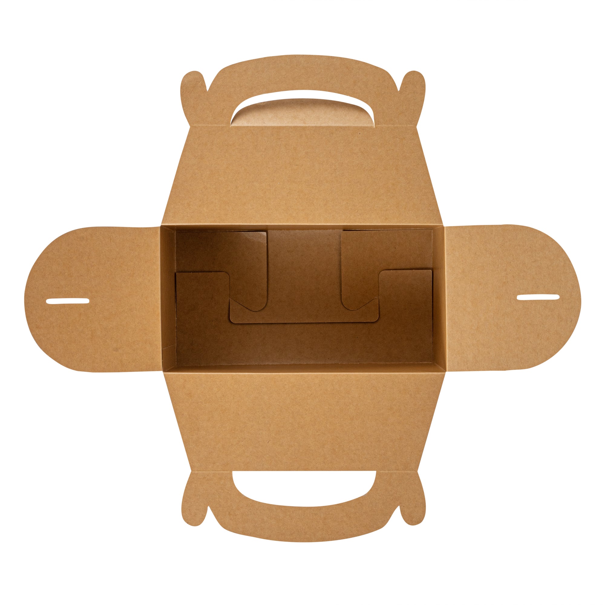 Bio Tek Kraft Paper Gable Box / Take Out Container - Greaseproof - 9 1/2" x 5" x 5" - 25 count box