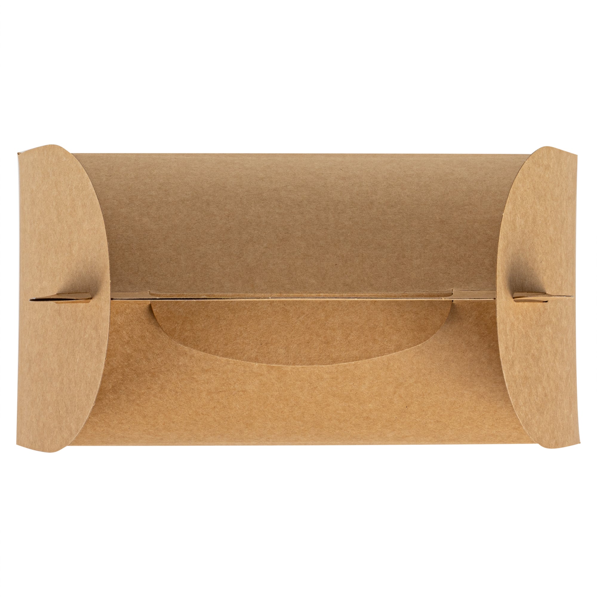 Bio Tek Kraft Paper Gable Box / Take Out Container - Greaseproof - 9 1/2" x 5" x 5" - 100 count box