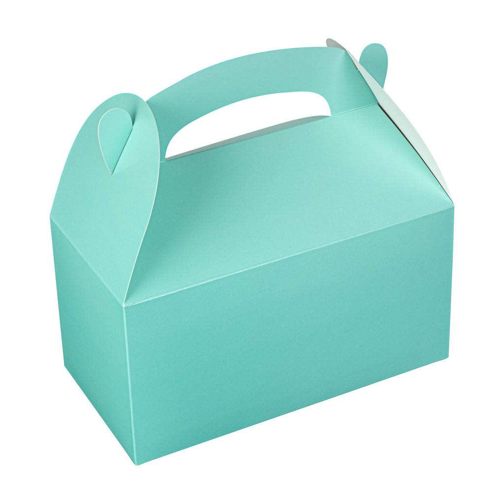 Bio Tek Turquoise Paper Gable Box / Take Out Container - Compostable - 9 1/2" x 5" x 5" - 100 count box