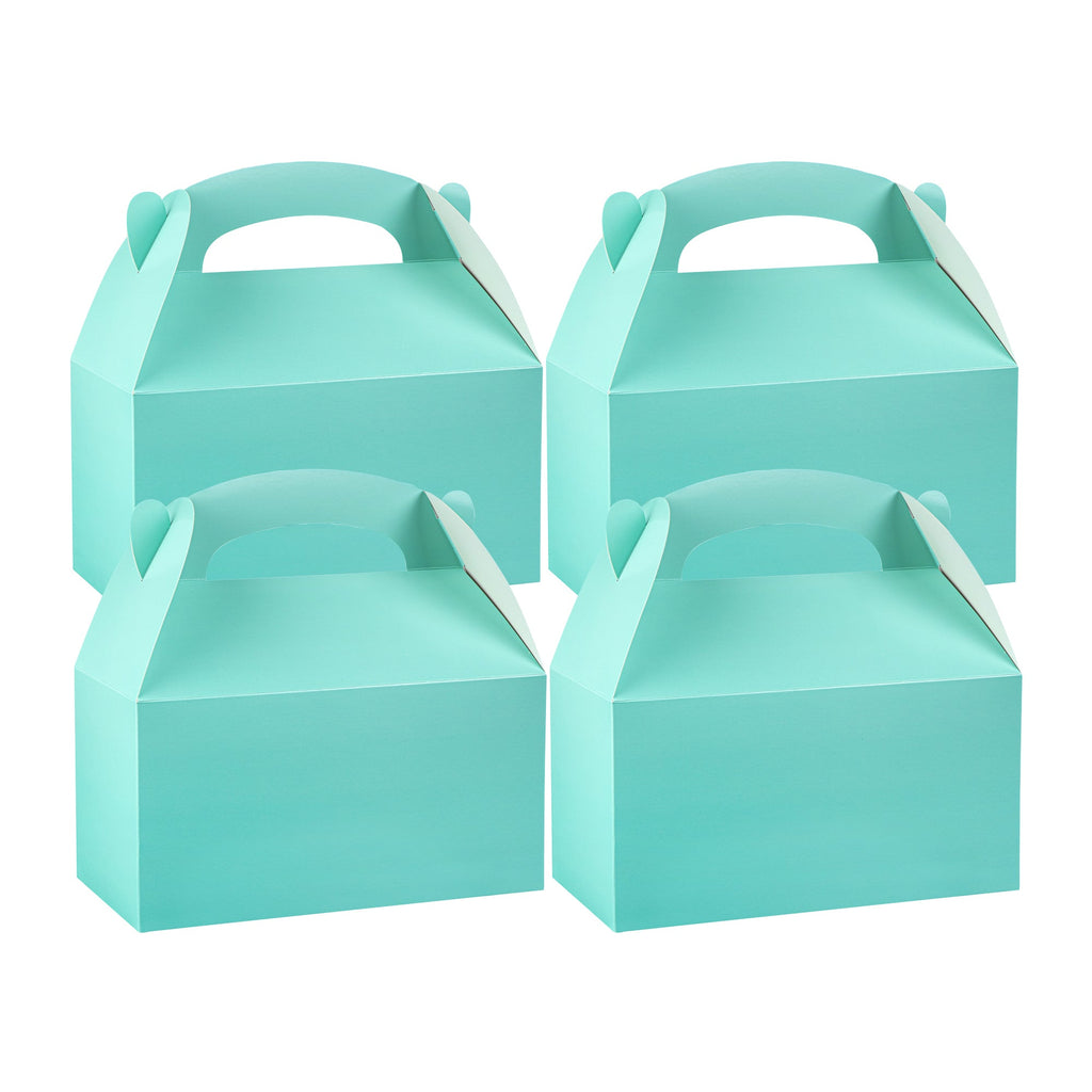 Bio Tek Turquoise Paper Gable Box / Take Out Container - Compostable - 9 1/2" x 5" x 5" - 25 count box
