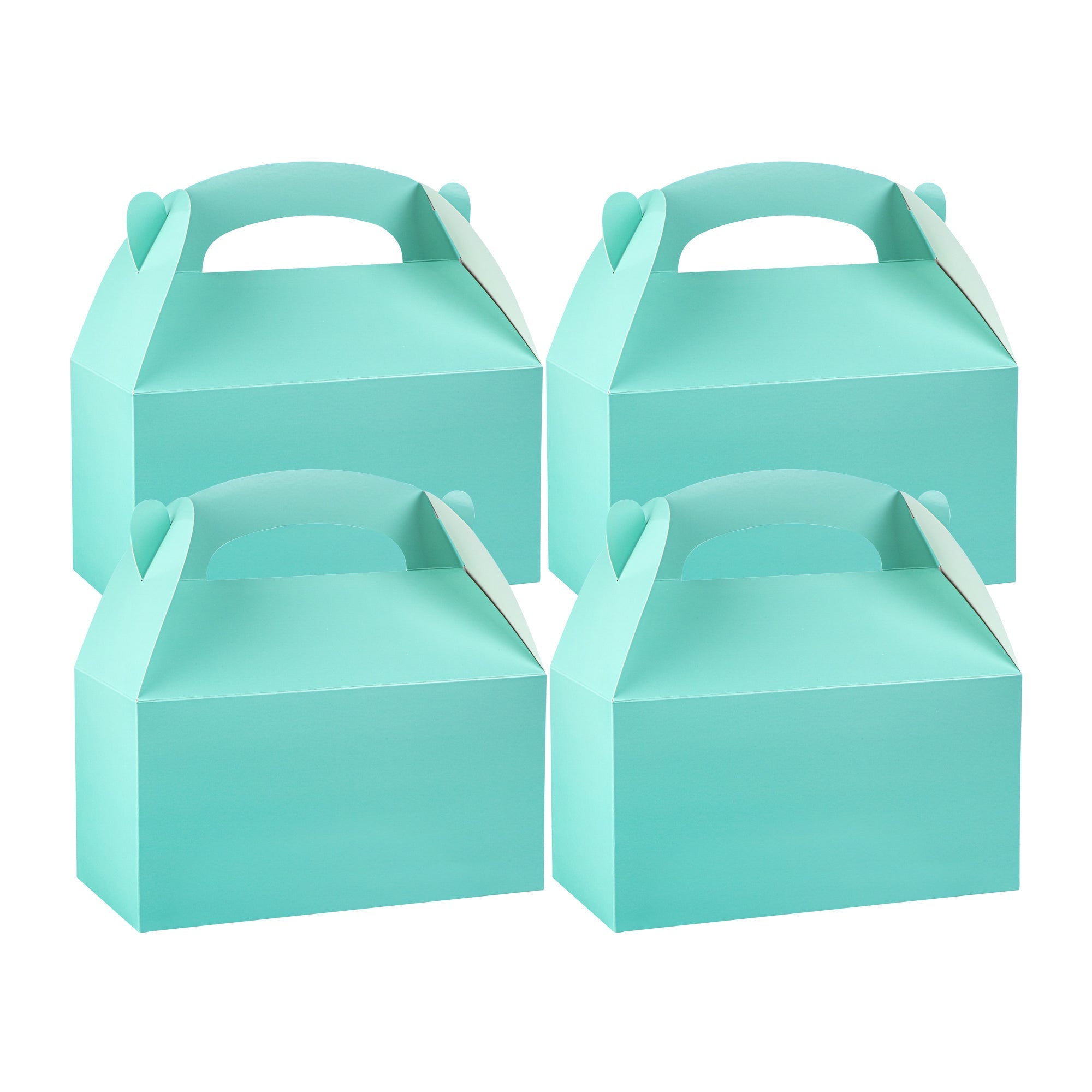 Bio Tek Turquoise Paper Gable Box / Take Out Container - Compostable - 9 1/2" x 5" x 5" - 25 count box
