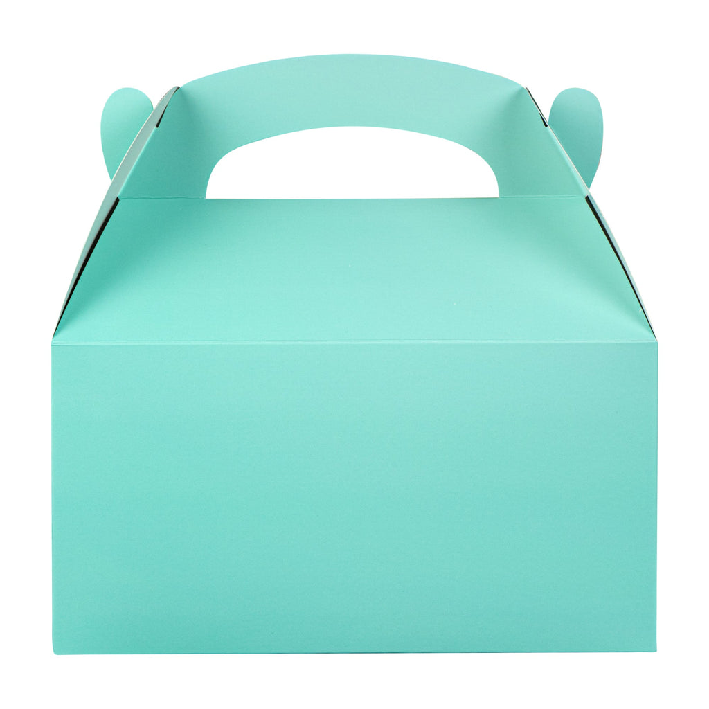Bio Tek Turquoise Paper Gable Box / Take Out Container - Compostable - 9 1/2" x 5" x 5" - 25 count box