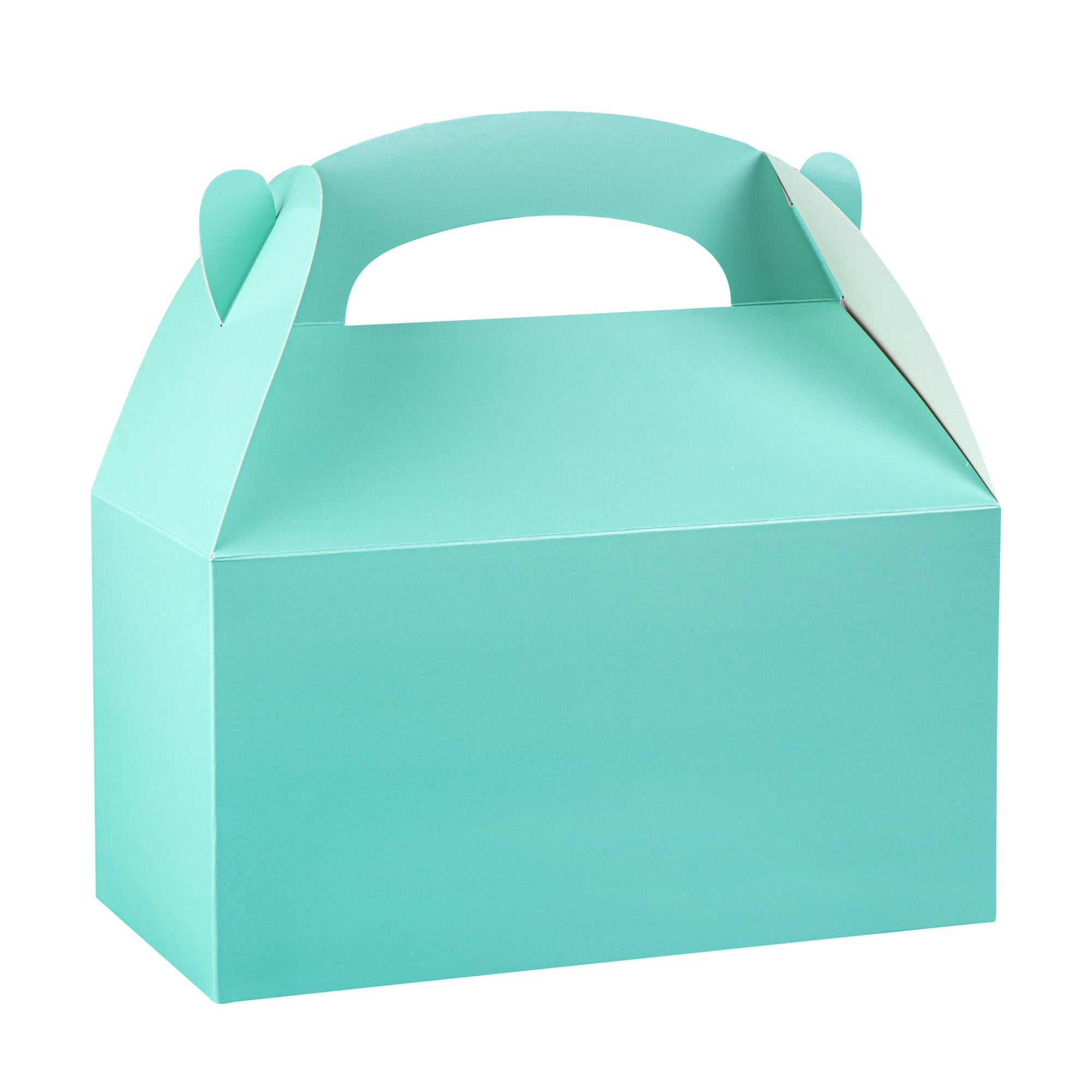 Bio Tek Turquoise Paper Gable Box / Take Out Container - Compostable - 9 1/2" x 5" x 5" - 100 count box