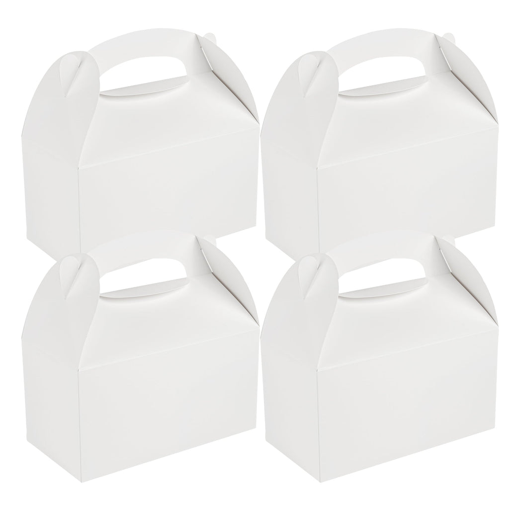 Bio Tek White Paper Gable Box / Take Out Container - Greaseproof - 9 1/2" x 5" x 5" - 100 count box