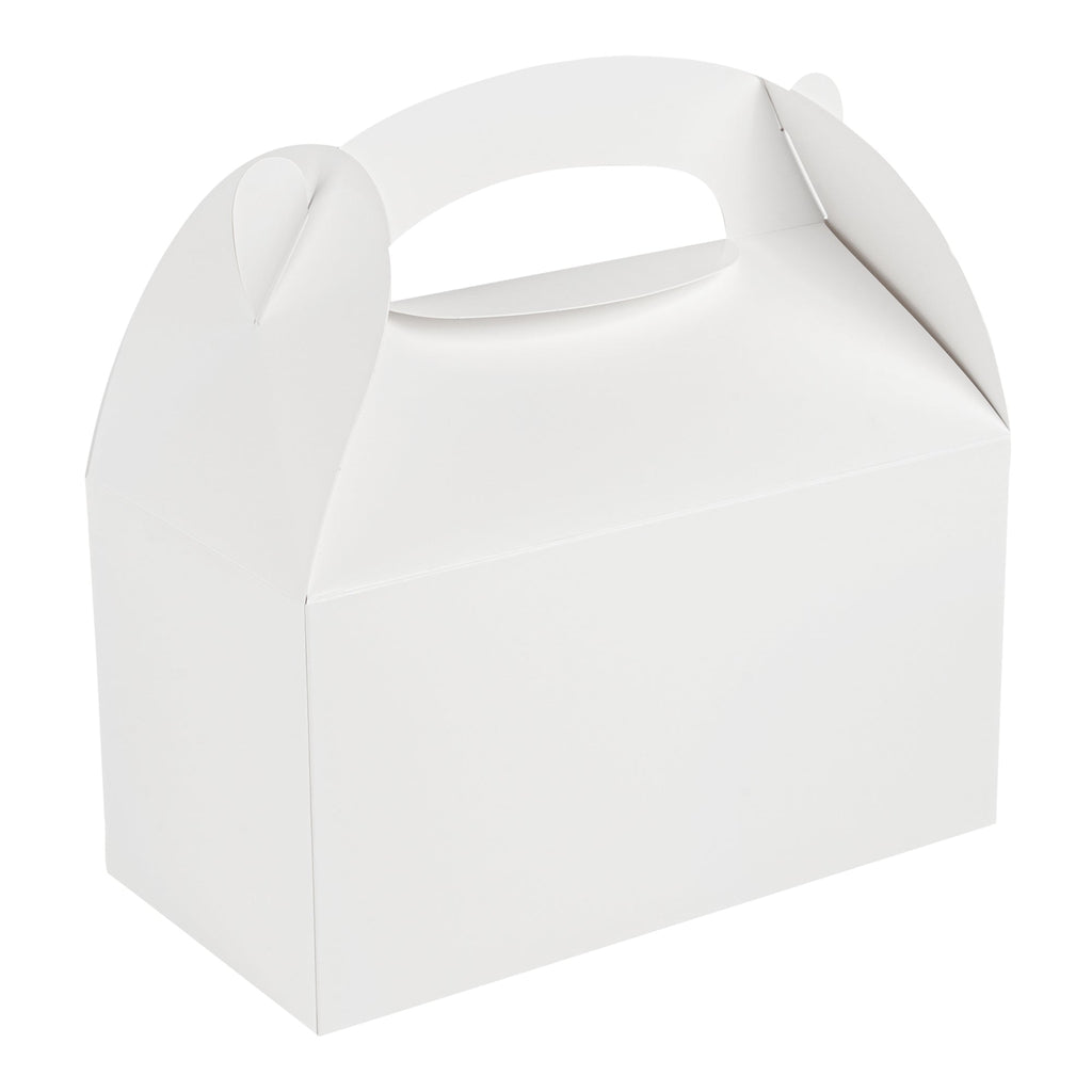 Bio Tek White Paper Gable Box / Take Out Container - Greaseproof - 9 1/2" x 5" x 5" - 25 count box