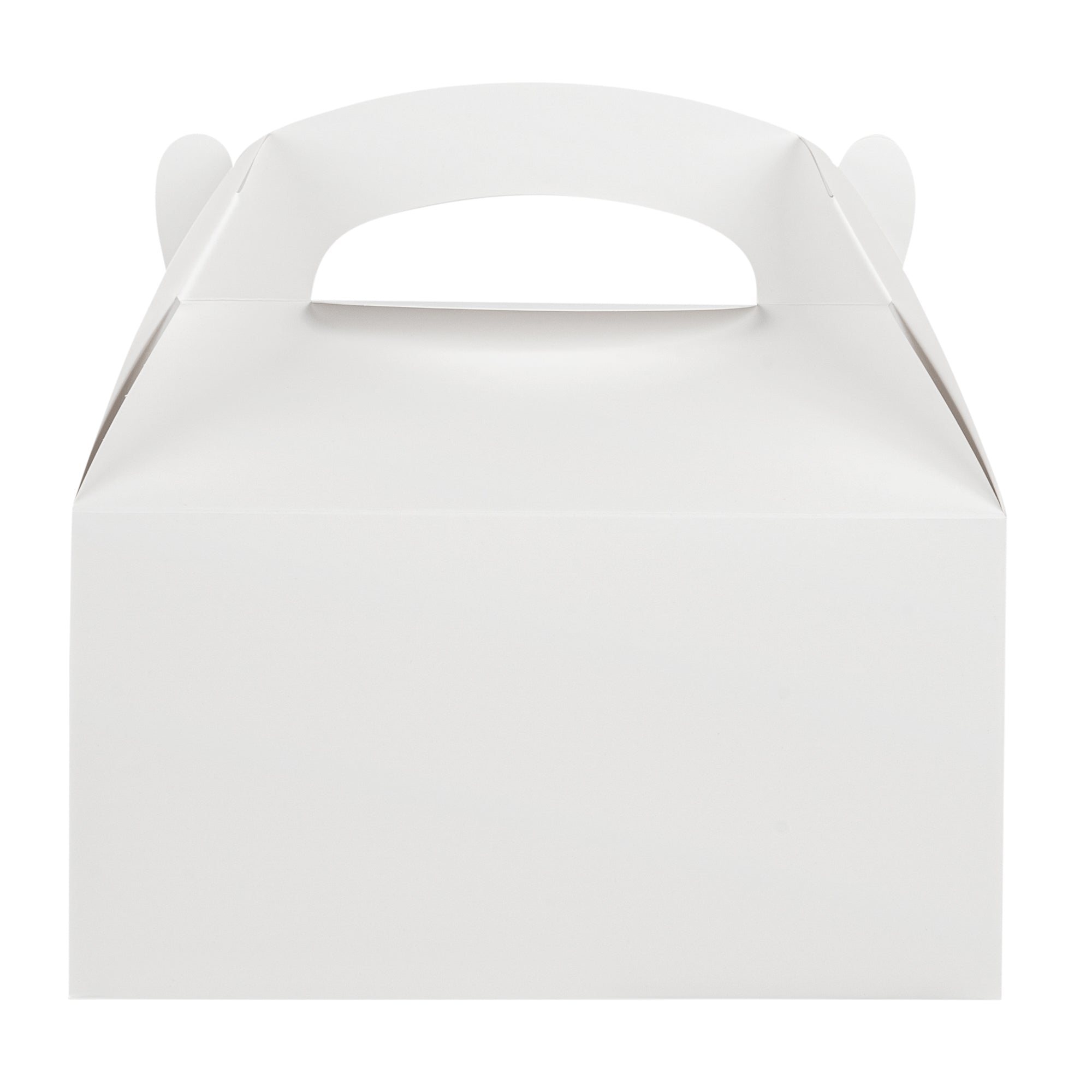 Bio Tek White Paper Gable Box / Take Out Container - Greaseproof - 9 1/2" x 5" x 5" - 25 count box