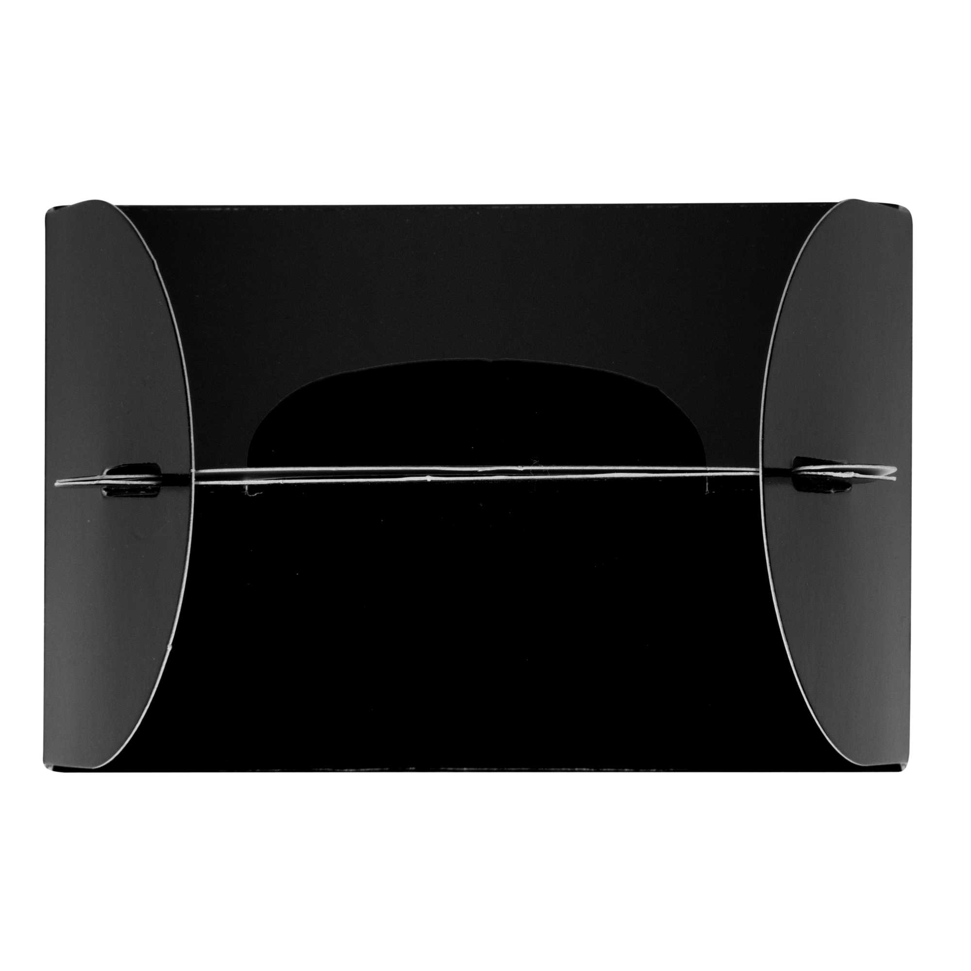 Bio Tek Black Paper Gable Box / Take Out Container - Greaseproof, with Window - 4" x 2 1/2" x 2 1/2" - 25 count box