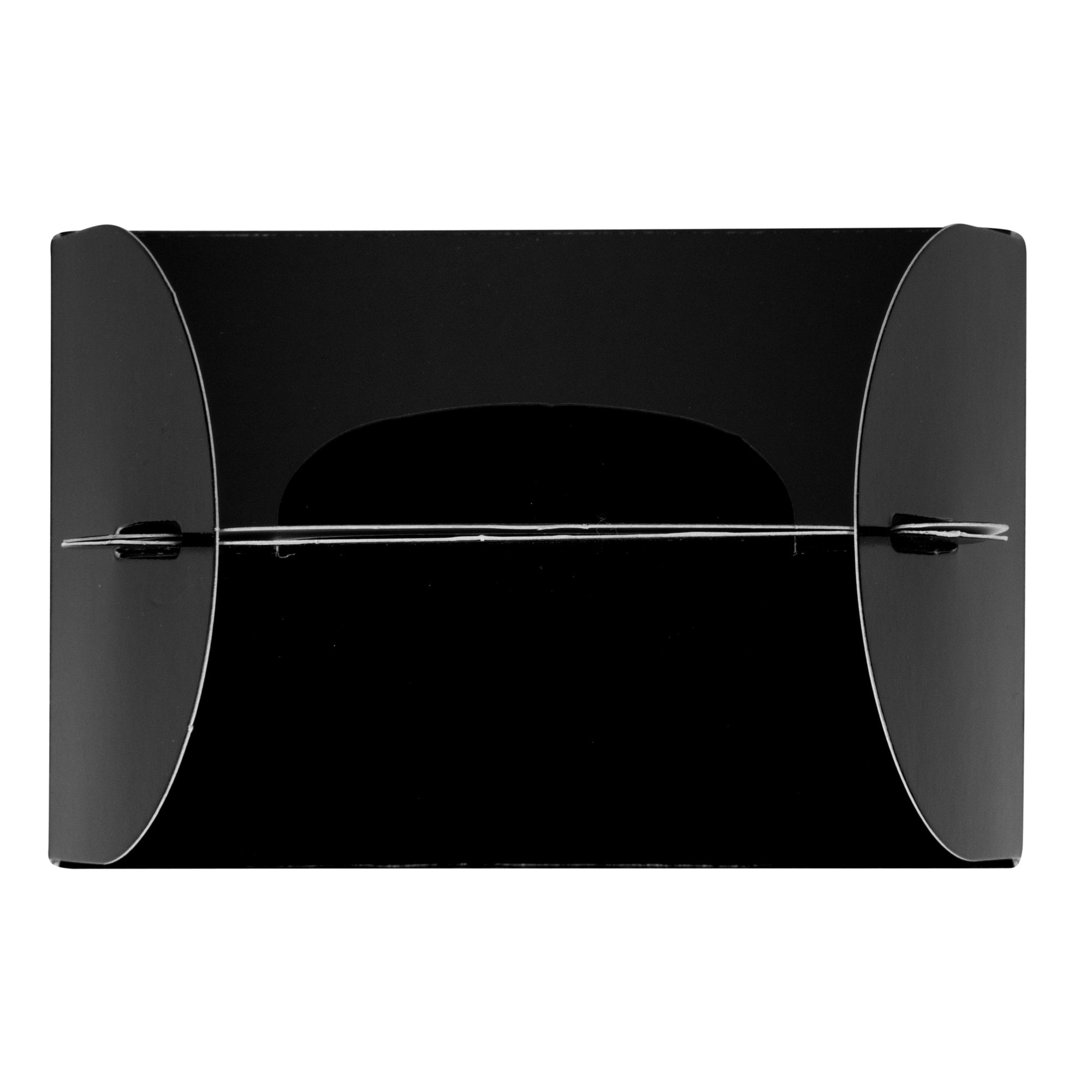 Bio Tek Black Paper Gable Box / Take Out Container - Greaseproof, with Window - 4" x 2 1/2" x 2 1/2" - 100 count box