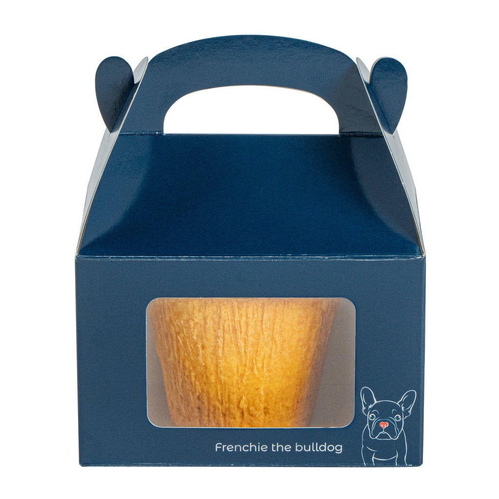 Bio Tek Frenchie Paper Gable Box / Take Out Container - with Window - 4" x 2 1/2" x 2 1/2" - 100 count box