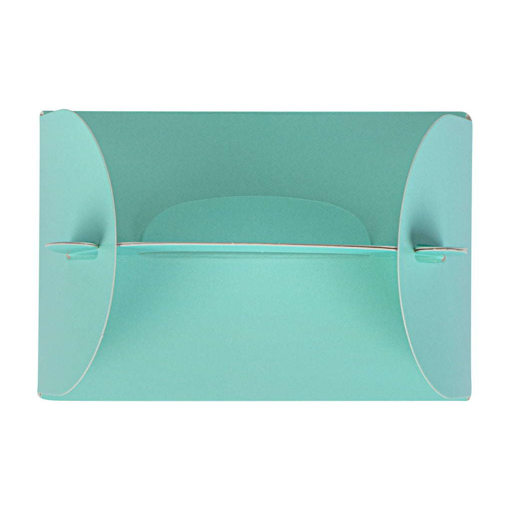 Bio Tek Turquoise Paper Gable Box / Take Out Container - with Window - 4" x 2 1/2" x 2 1/2" - 100 count box
