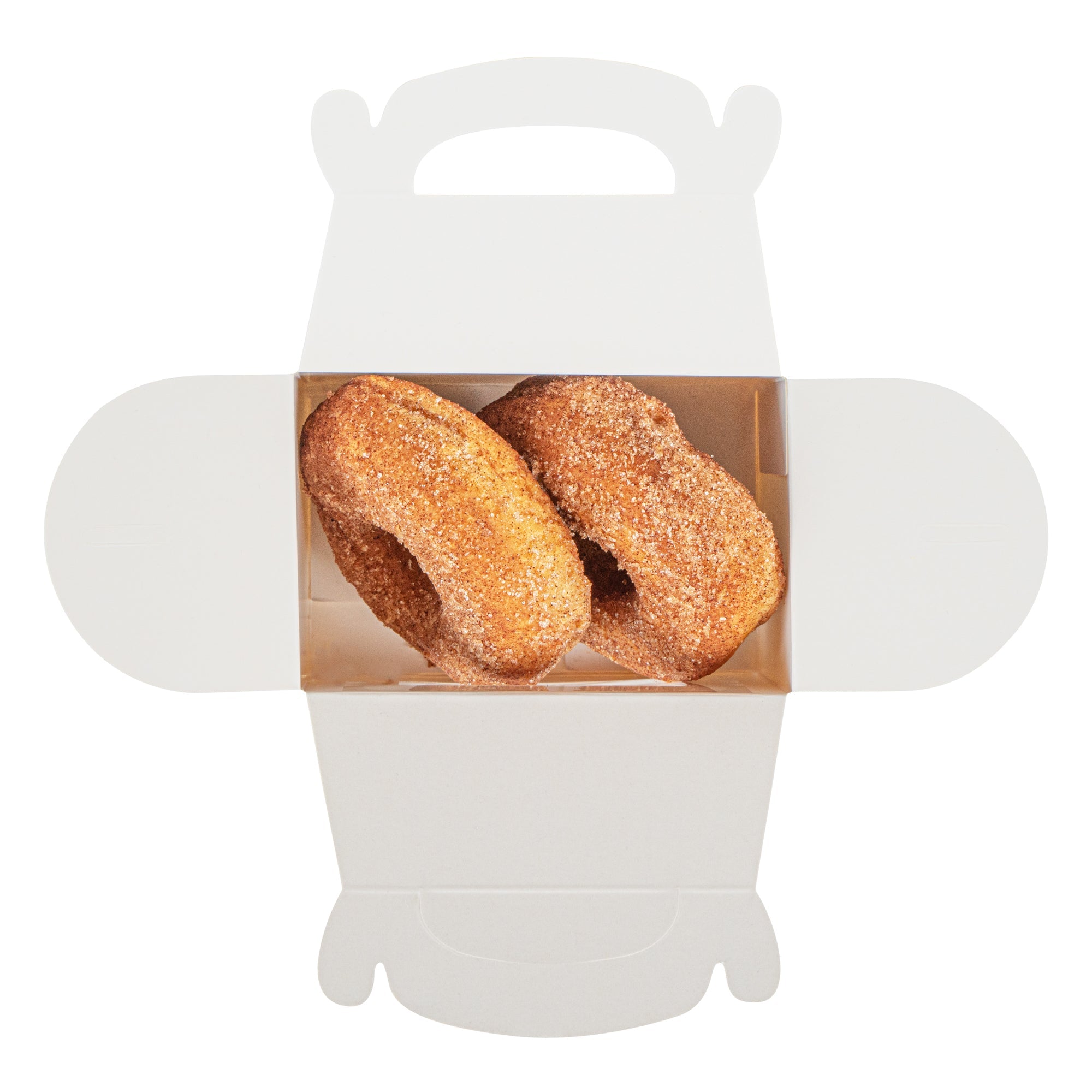 Bio Tek White Paper Gable Box / Take Out Container - Greaseproof, with Window - 4" x 2 1/2" x 2 1/2" - 100 count box