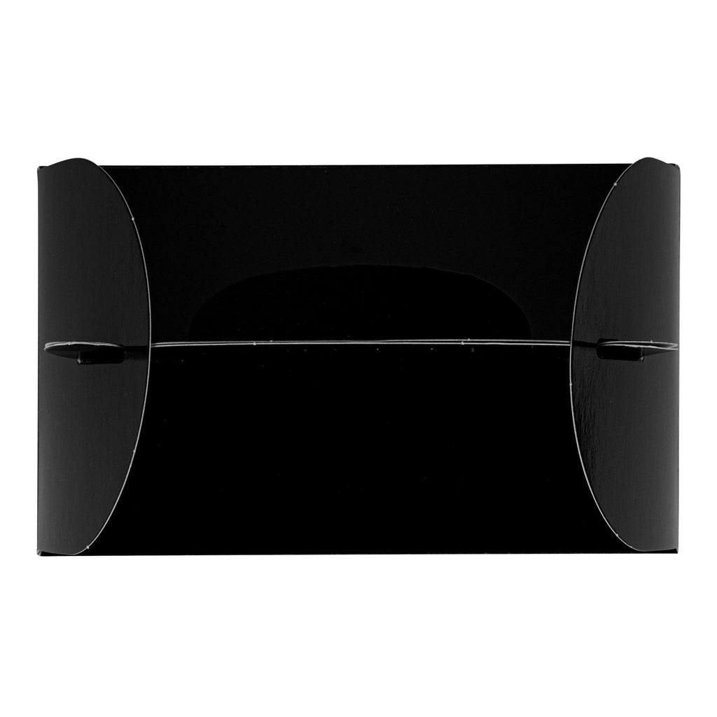 Bio Tek Black Paper Gable Box / Take Out Container - Greaseproof, with Window - 6" x 3 1/2" x 3 1/2" - 100 count box