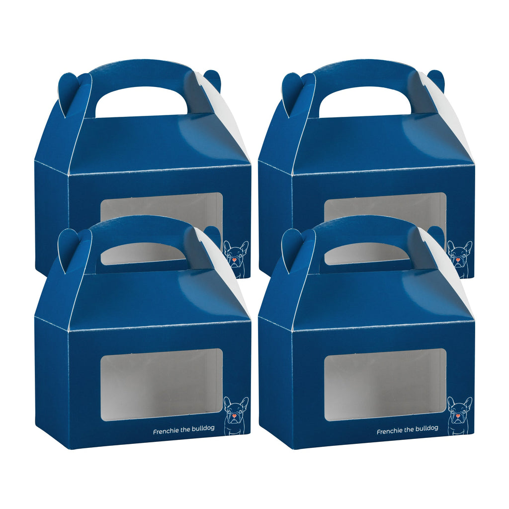 Bio Tek Frenchie Paper Gable Box / Take Out Container - with Window - 6" x 3 1/2" x 3 1/2" - 100 count box