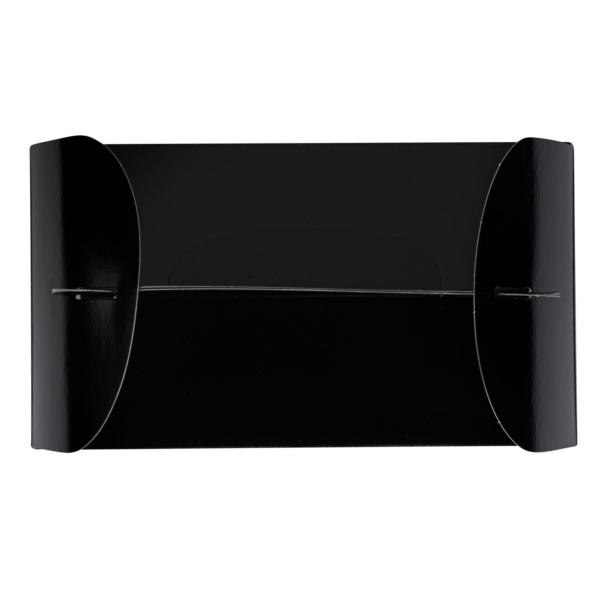 Bio Tek Black Paper Gable Box / Take Out Container - Greaseproof, with Window - 8 1/2" x 4 3/4" x 5 1/2" - 100 count box