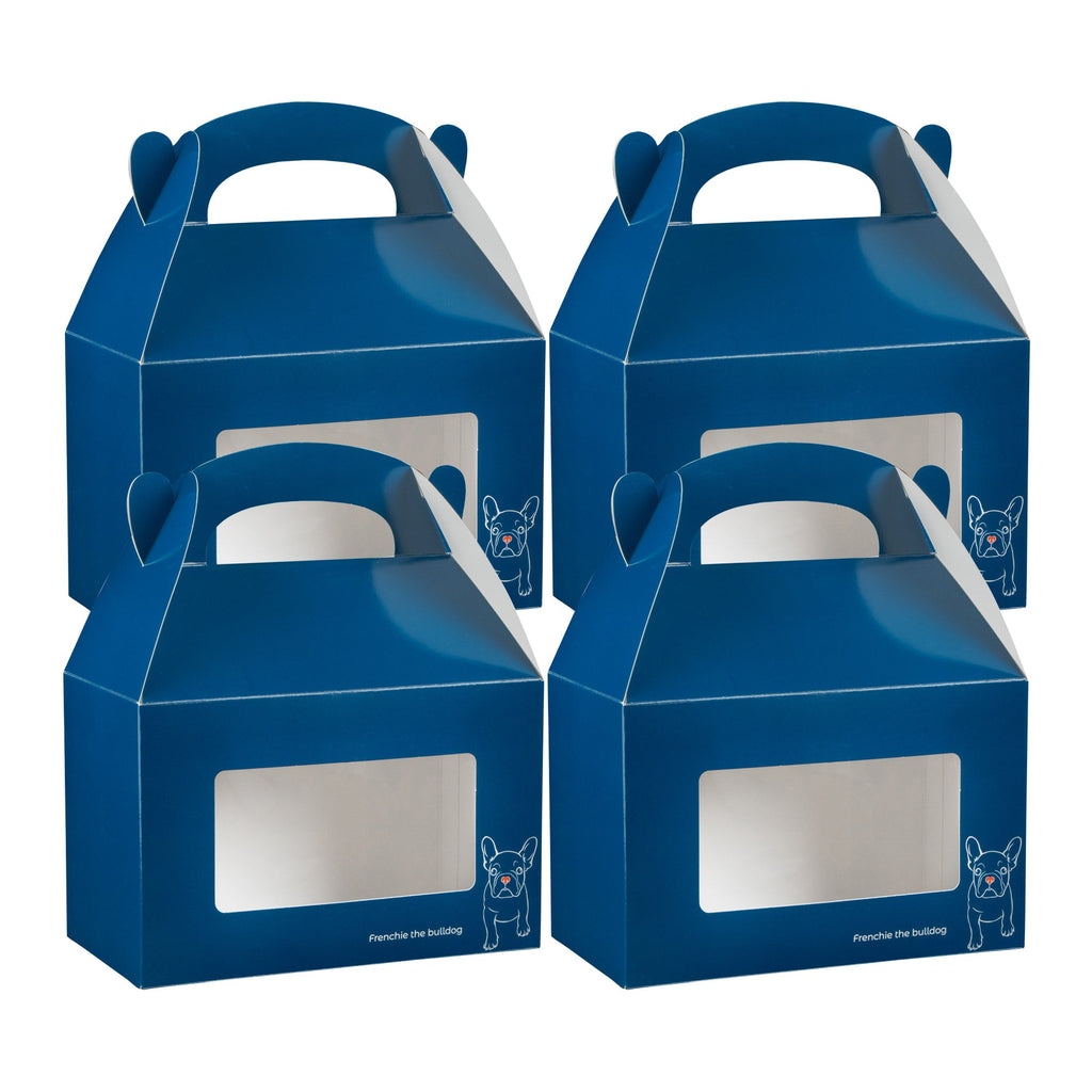 Bio Tek Frenchie Paper Gable Box / Take Out Container - with Window - 8 1/2" x 4 3/4" x 5 1/2" - 100 count box