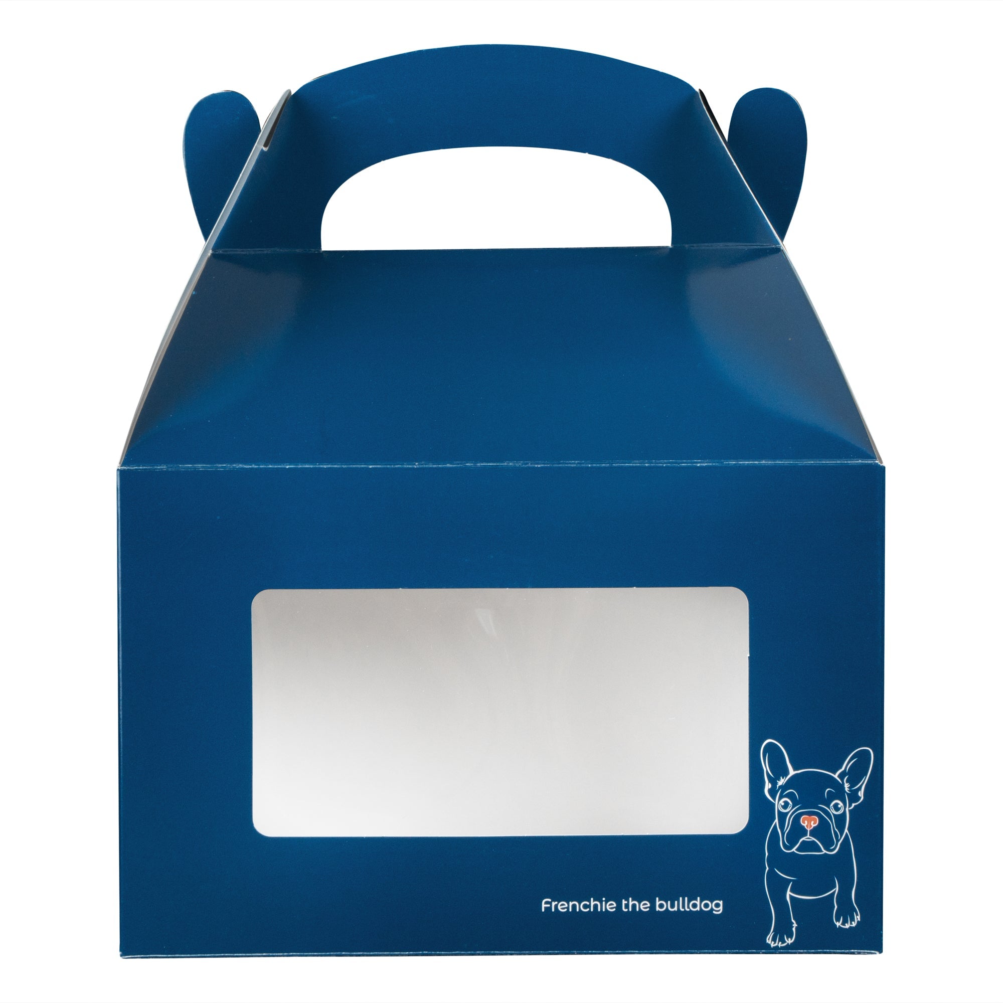 Bio Tek Frenchie Paper Gable Box / Take Out Container - with Window - 8 1/2" x 4 3/4" x 5 1/2" - 100 count box