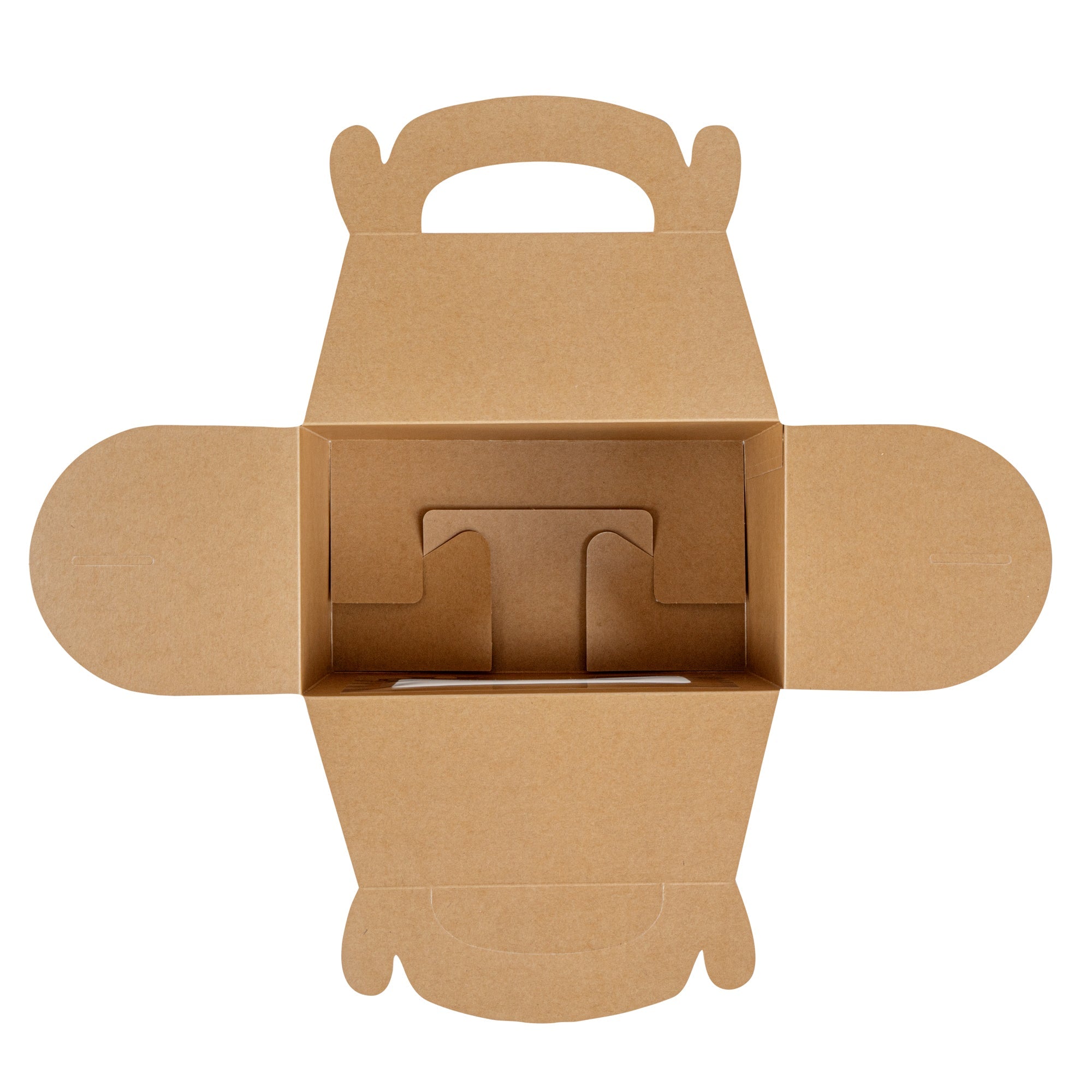 Bio Tek Kraft Paper Gable Box / Take Out Container - Greaseproof, with Window - 8 1/2" x 4 3/4" x 5 1/2" - 100 count box