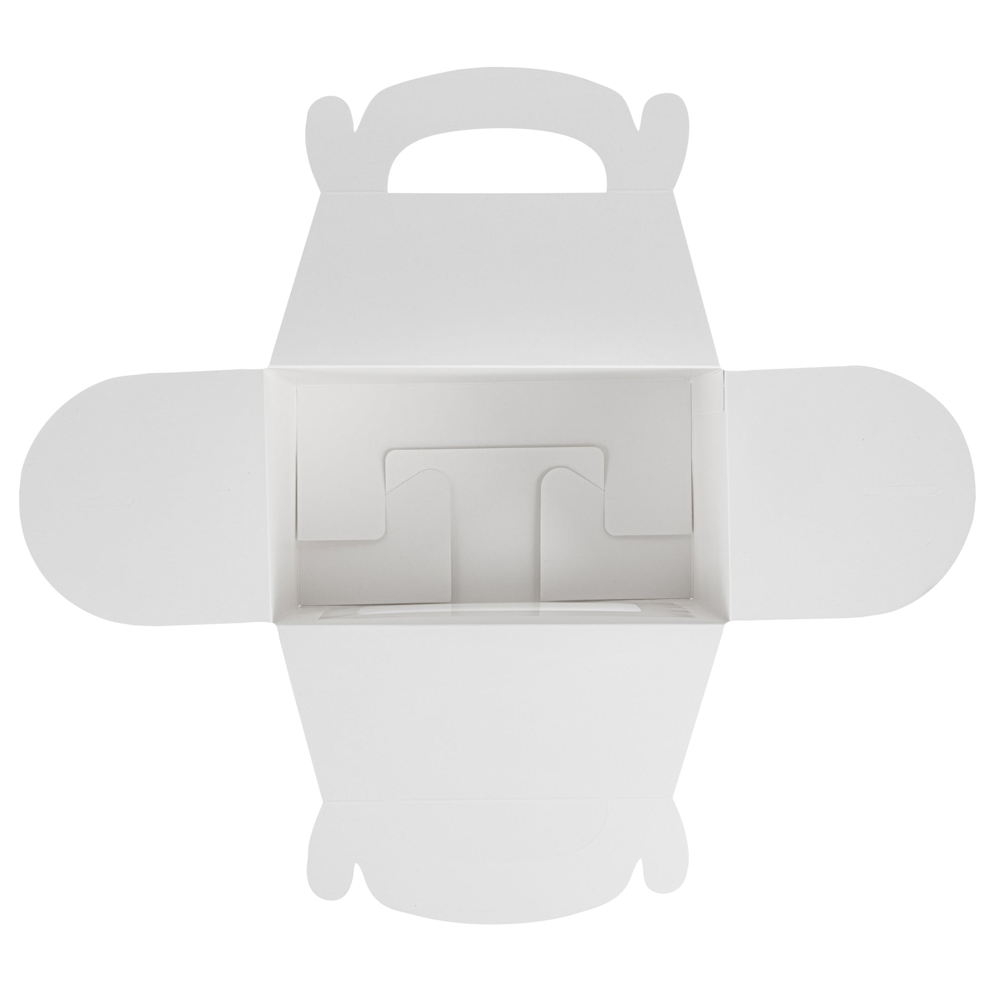 Bio Tek White Paper Gable Box / Take Out Container - Greaseproof, with Window - 8 1/2" x 4 3/4" x 5 1/2" - 25 count box