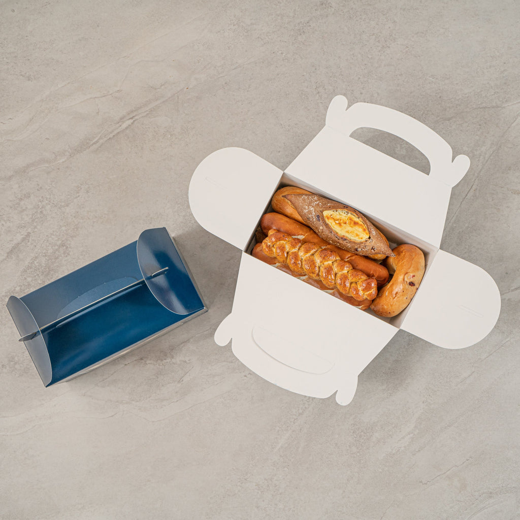 Bio Tek Frenchie Paper Gable Box / Take Out Container - with Window - 9 1/2" x 5" x 5" - 25 count box