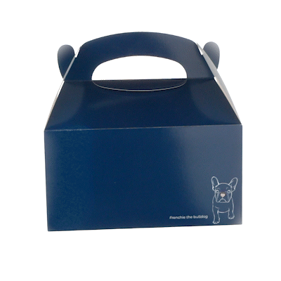 Bio Tek Frenchie Paper Gable Box / Take Out Container - with Window - 9 1/2" x 5" x 5" - 100 count box