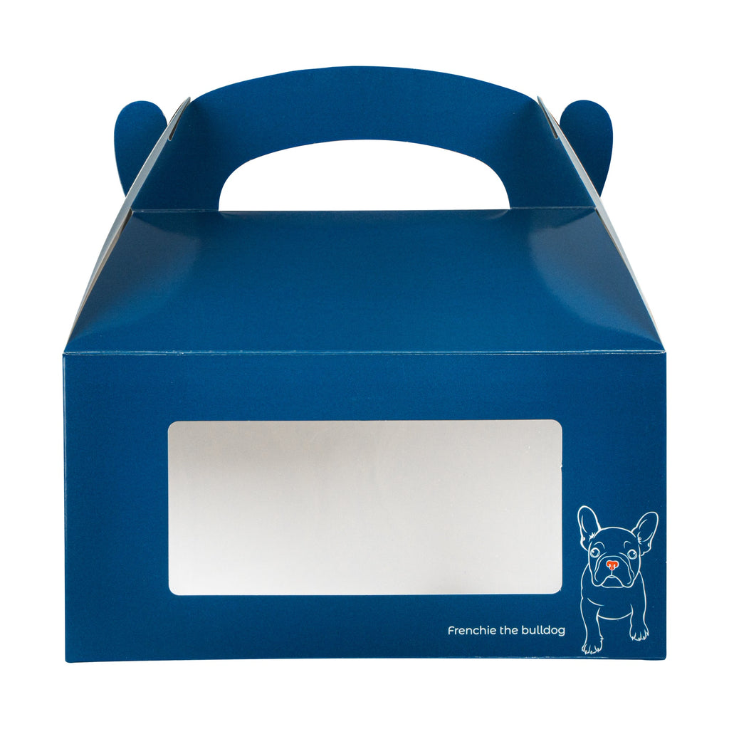 Bio Tek Frenchie Paper Gable Box / Take Out Container - with Window - 9 1/2" x 5" x 5" - 100 count box