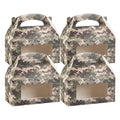 Bio Tek Camouflage Paper Gable Box / Take Out Container - with Window - 9 1/2" x 5" x 5" - 100 count box