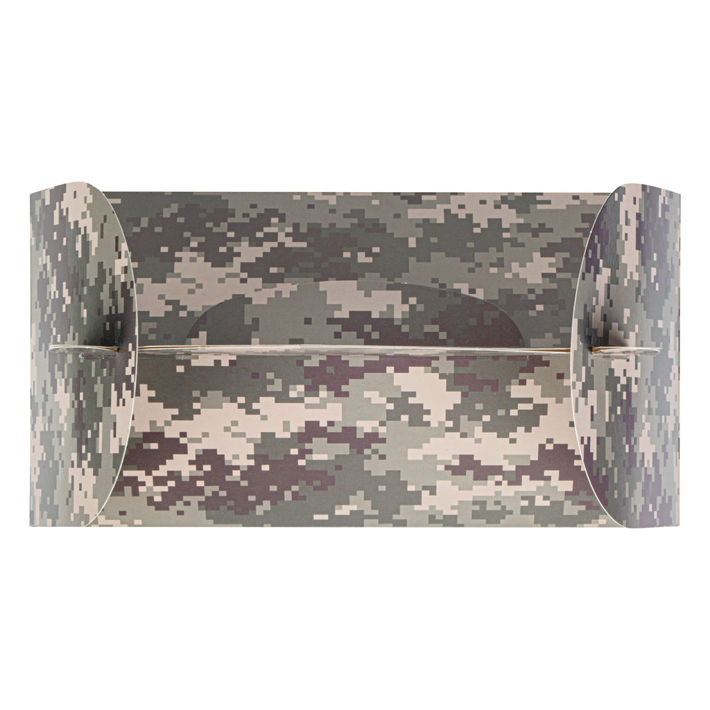Bio Tek Camouflage Paper Gable Box / Take Out Container - with Window - 9 1/2" x 5" x 5" - 25 count box