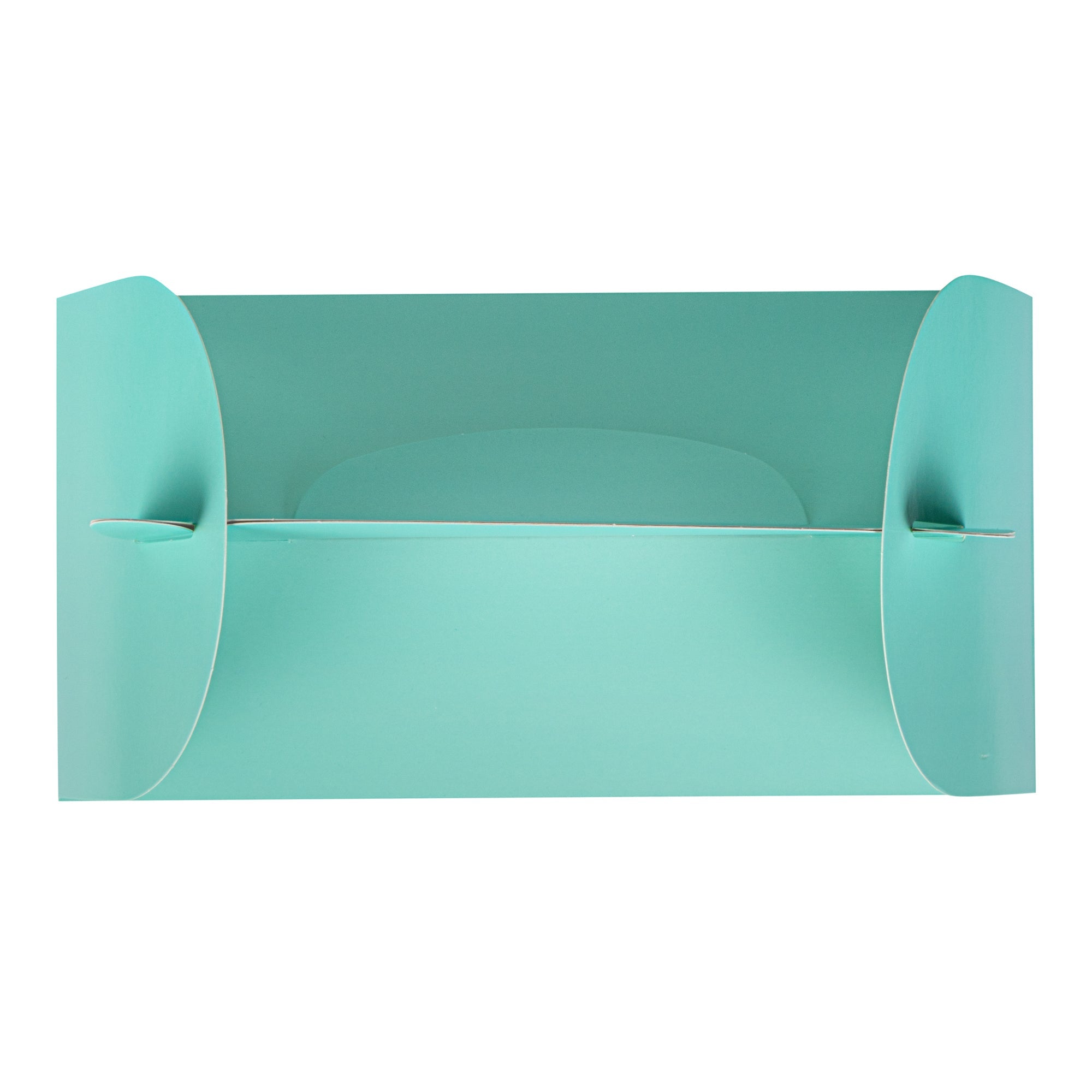 Bio Tek Turquoise Paper Gable Box / Take Out Container - with Window - 9 1/2" x 5" x 5" - 100 count box