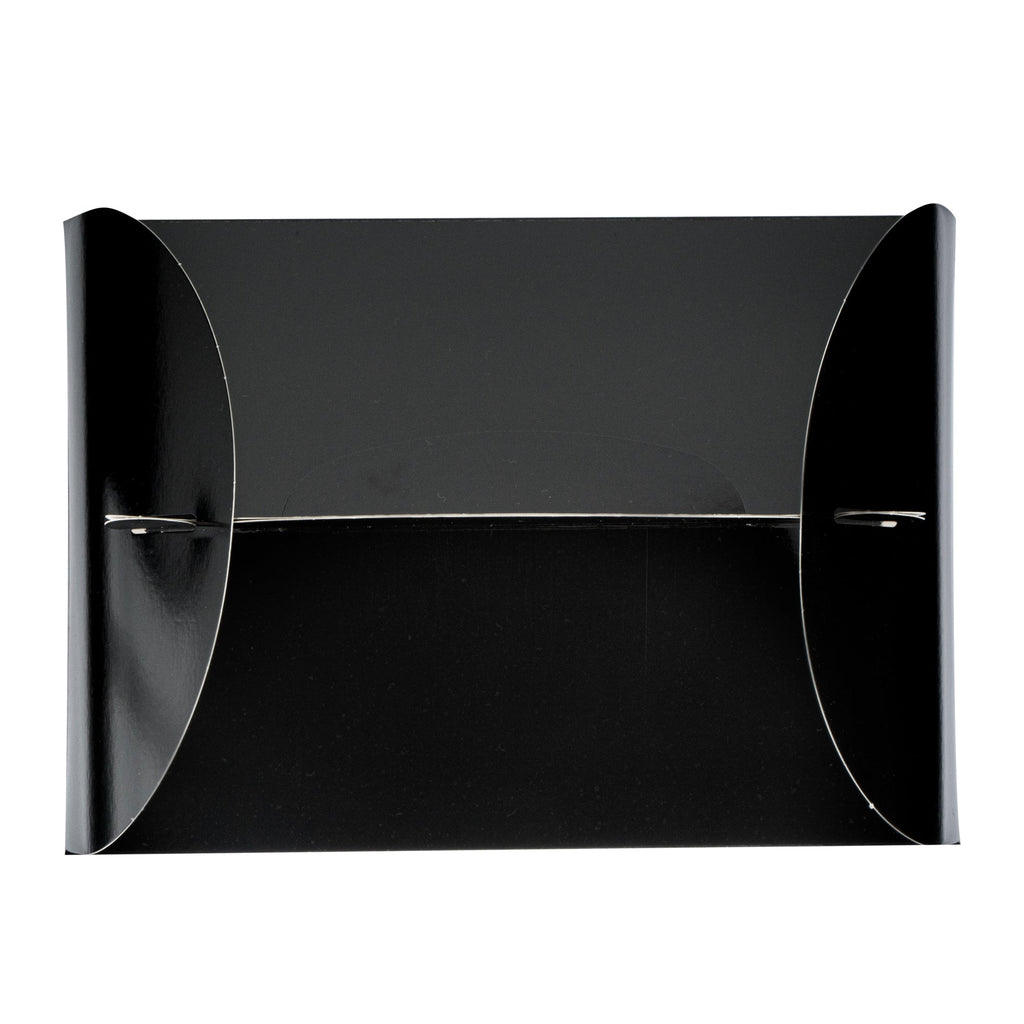Bio Tek Black Paper Gable Box / Take Out Container - Greaseproof, with Window - 10" x 7" x 8" - 25 count box