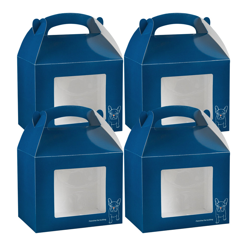 Bio Tek Frenchie Paper Gable Box / Take Out Container - with Window - 10" x 7" x 8" - 25 count box