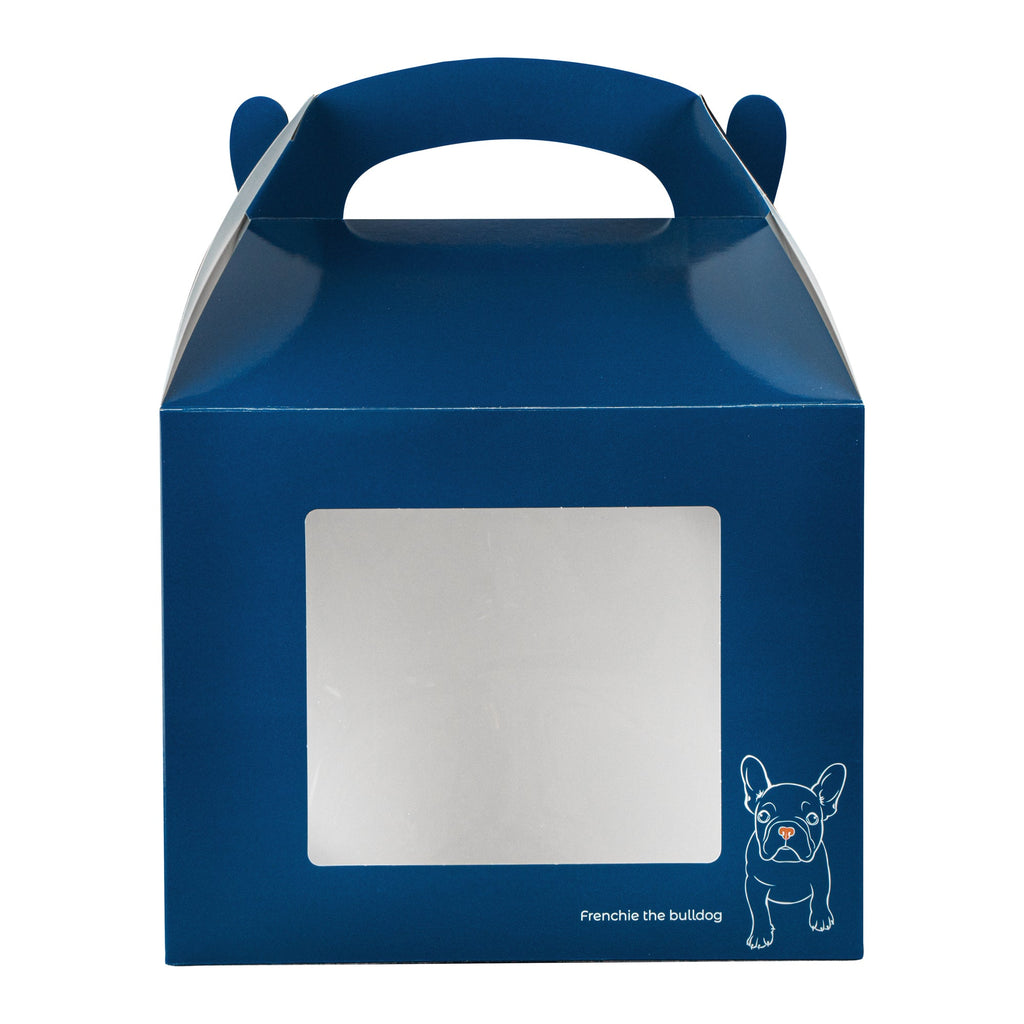 Bio Tek Frenchie Paper Gable Box / Take Out Container - with Window - 10" x 7" x 8" - 25 count box