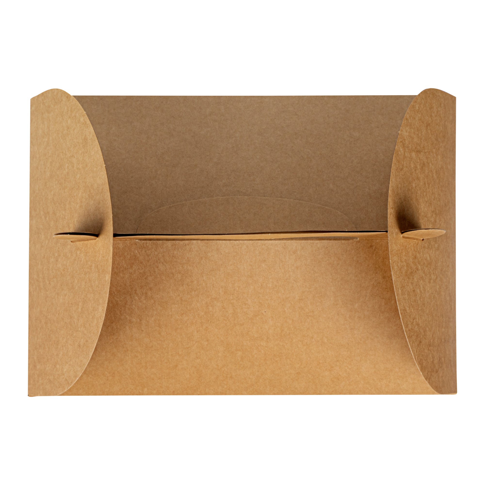 Bio Tek Kraft Paper Gable Box / Take Out Container - Greaseproof, with Window - 10" x 7" x 8" - 25 count box