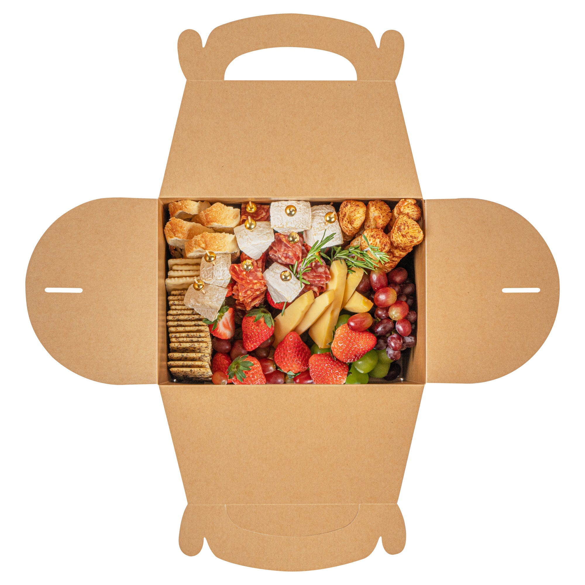 Bio Tek Kraft Paper Gable Box / Take Out Container - Greaseproof, with Window - 10" x 7" x 8" - 100 count box