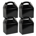 Bio Tek Black Paper Gable Box / Take Out Container - Greaseproof - 10" x 7" x 8" - 100 count box