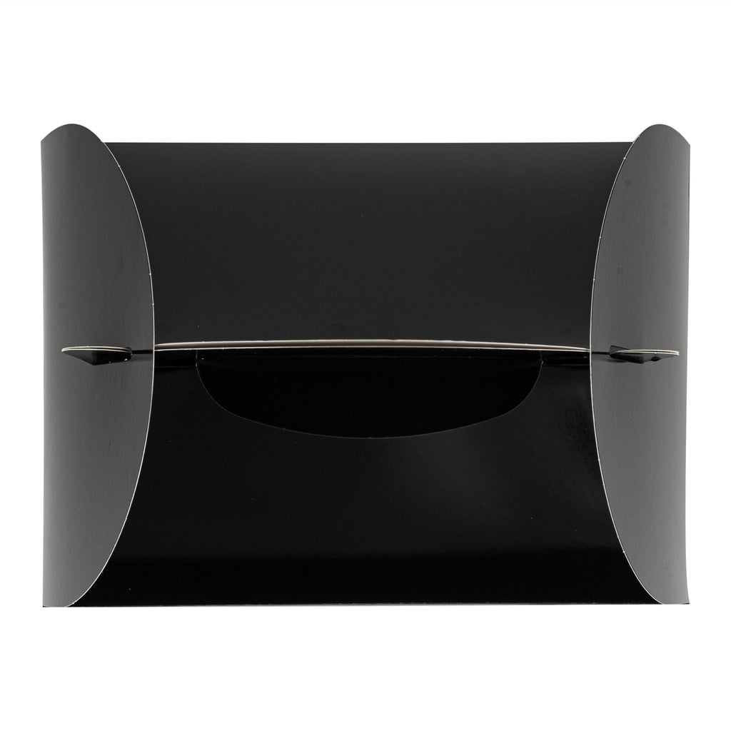 Bio Tek Black Paper Gable Box / Take Out Container - Greaseproof - 10" x 7" x 8" - 100 count box