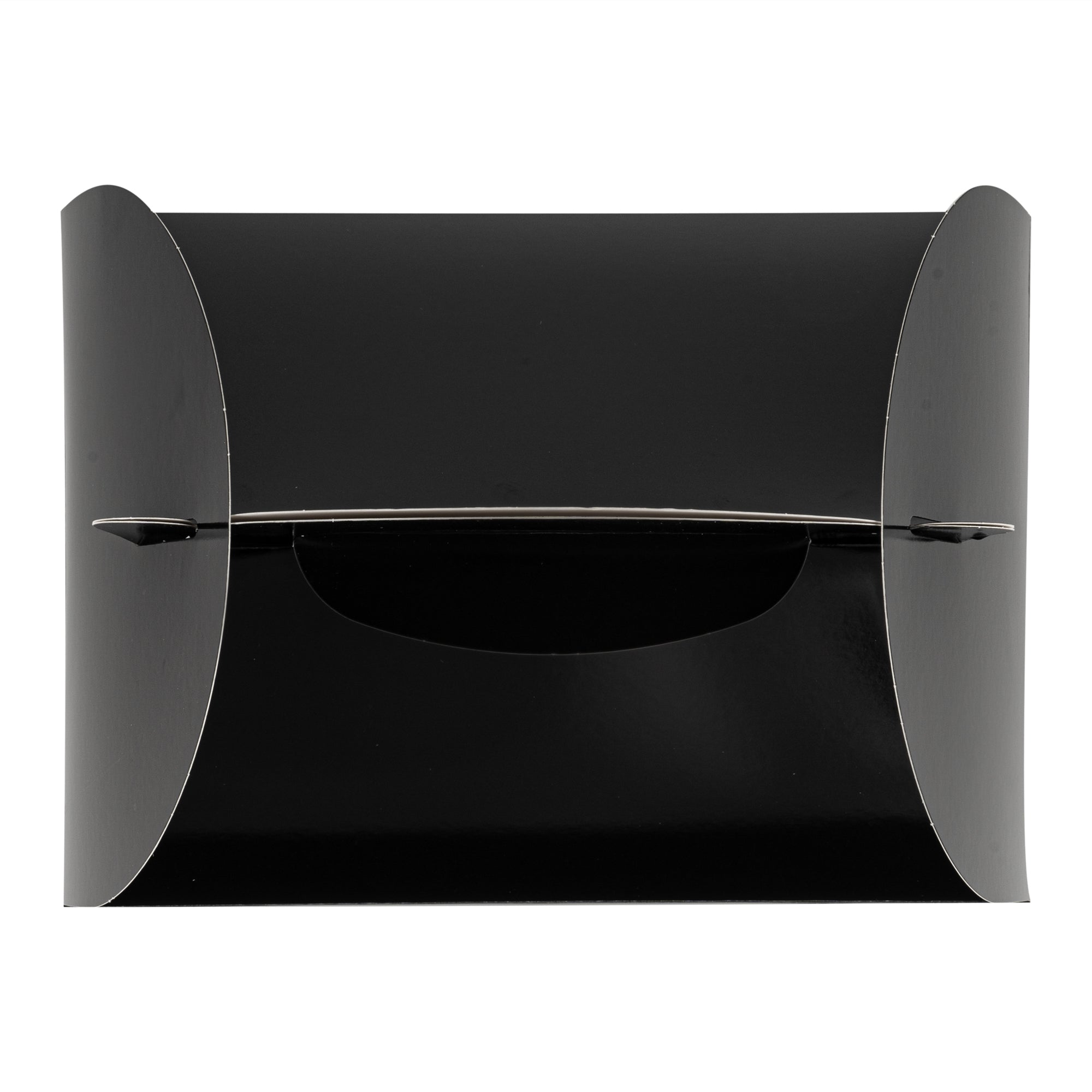 Bio Tek Black Paper Gable Box / Take Out Container - Greaseproof - 10" x 7" x 8" - 100 count box