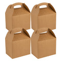 Bio Tek Kraft Paper Gable Box / Take Out Container - Greaseproof - 10" x 7" x 8" - 25 count box