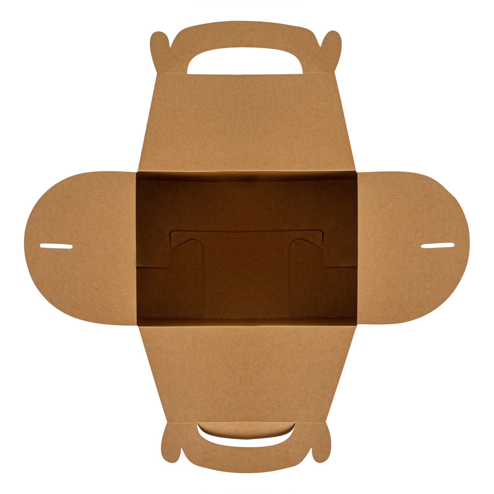 Bio Tek Kraft Paper Gable Box / Take Out Container - Greaseproof - 10" x 7" x 8" - 25 count box