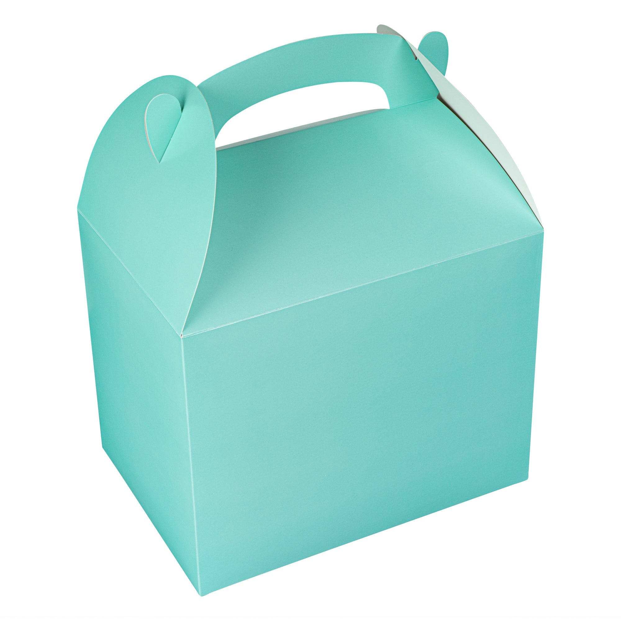 Bio Tek Turquoise Paper Gable Box / Take Out Container - Compostable - 10" x 7" x 8" - 100 count box