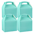 Bio Tek Turquoise Paper Gable Box / Take Out Container - Compostable - 10" x 7" x 8" - 25 count box