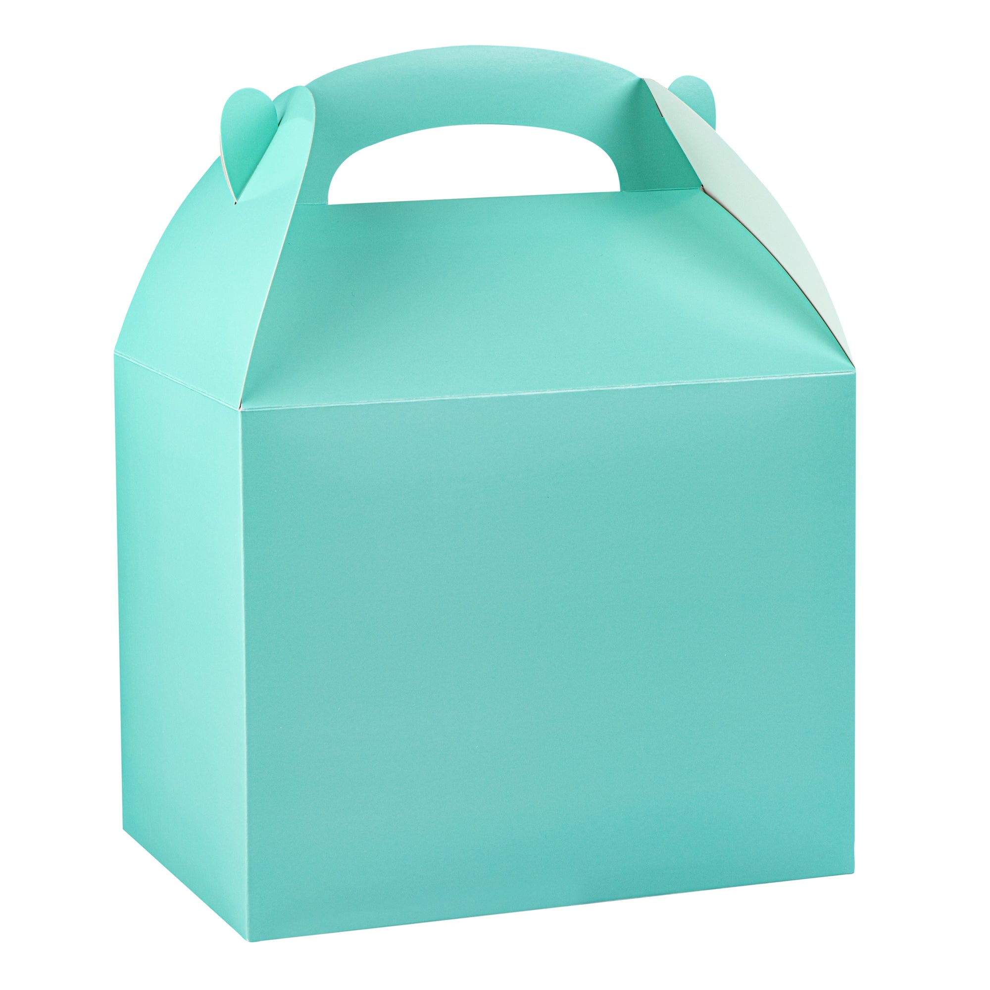 Bio Tek Turquoise Paper Gable Box / Take Out Container - Compostable - 10" x 7" x 8" - 25 count box