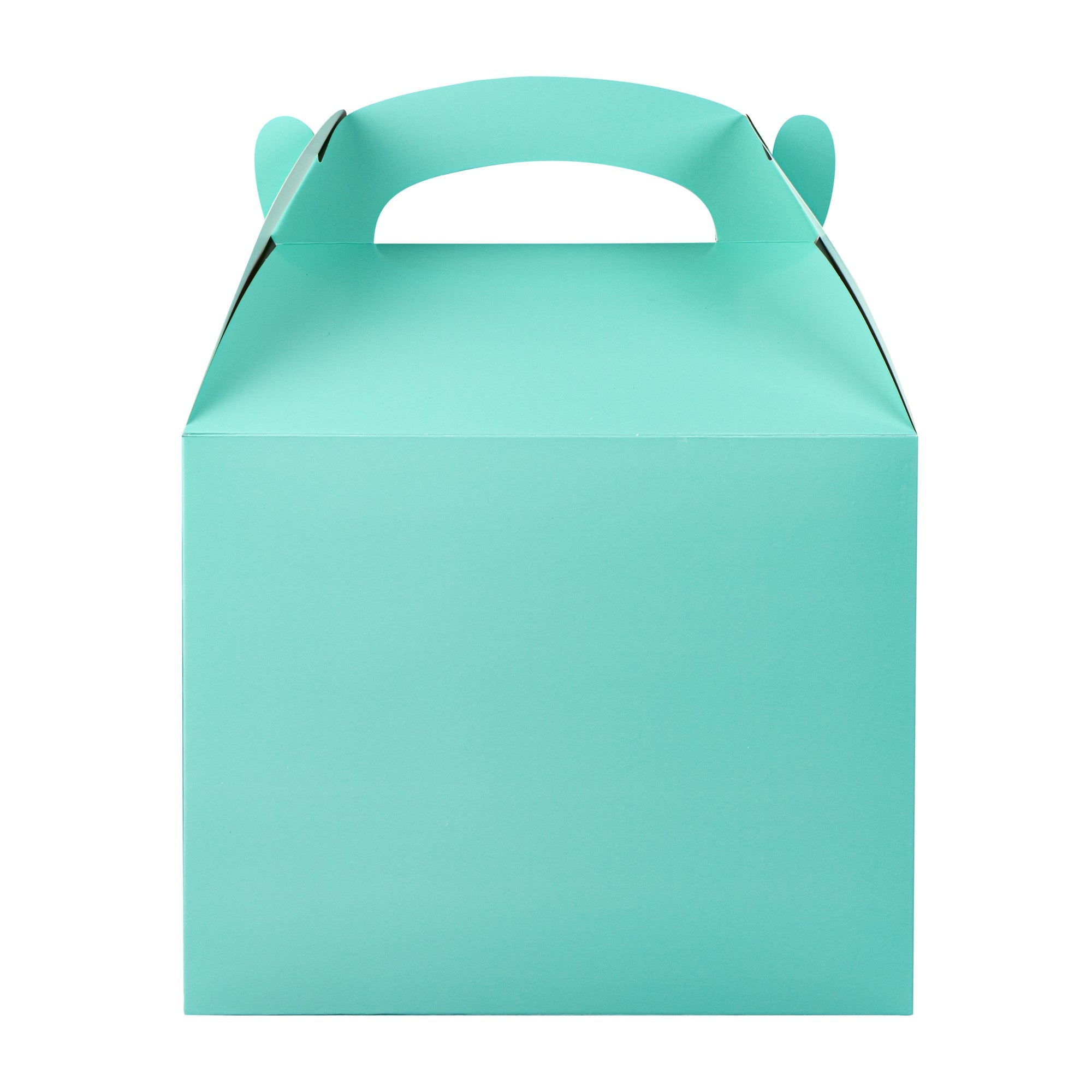 Bio Tek Turquoise Paper Gable Box / Take Out Container - Compostable - 10" x 7" x 8" - 100 count box