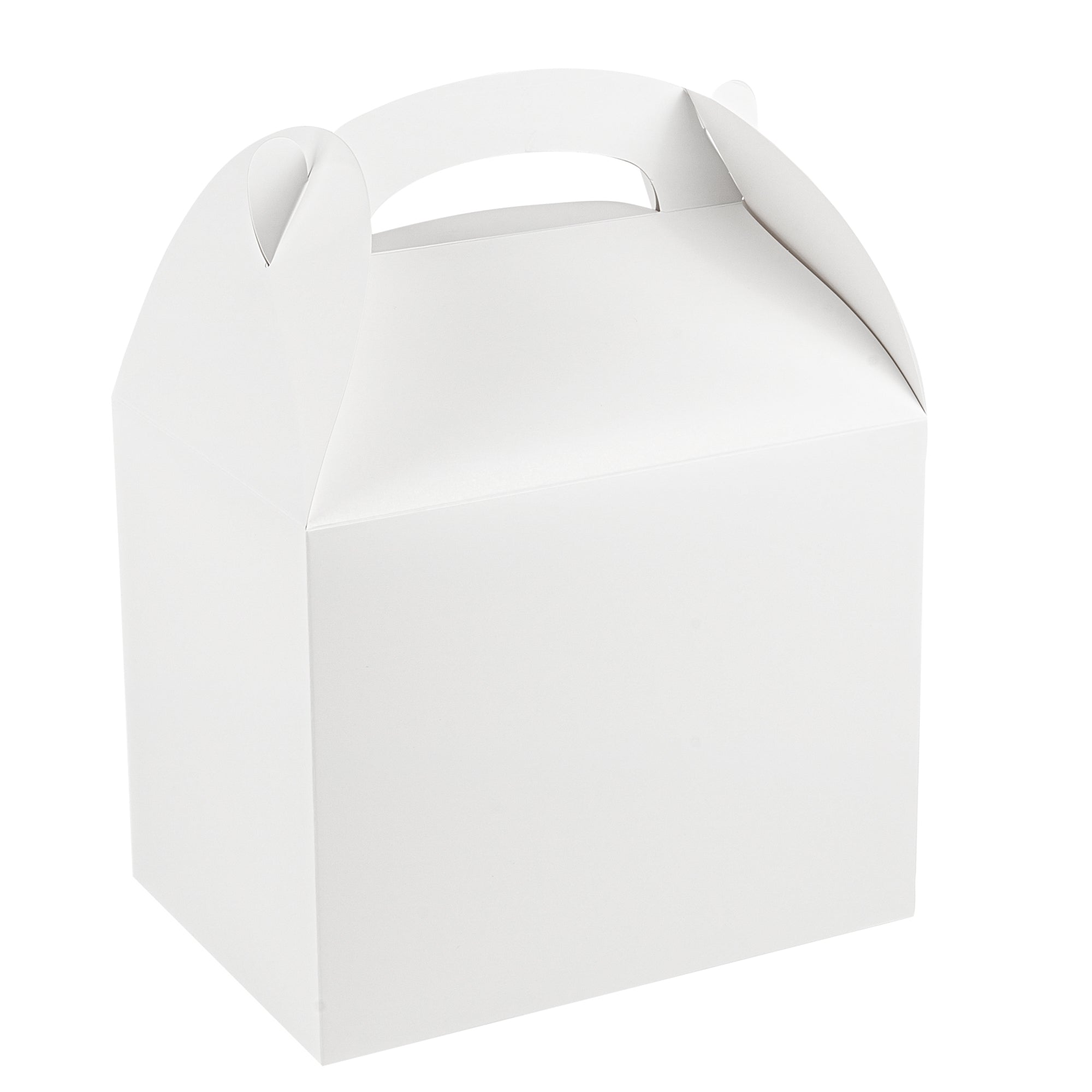 Bio Tek White Paper Gable Box / Take Out Container - Greaseproof - 10" x 7" x 8" - 100 count box