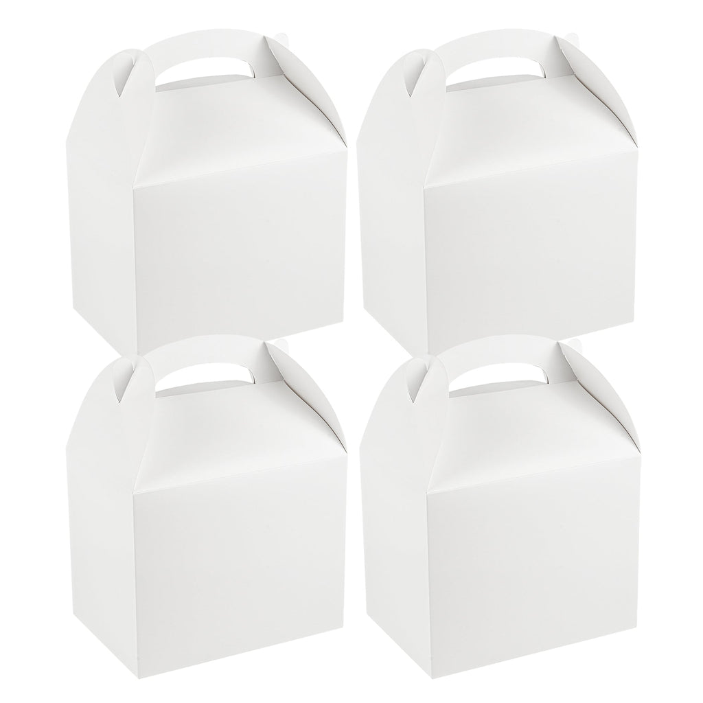 Bio Tek White Paper Gable Box / Take Out Container - Greaseproof - 10" x 7" x 8" - 25 count box