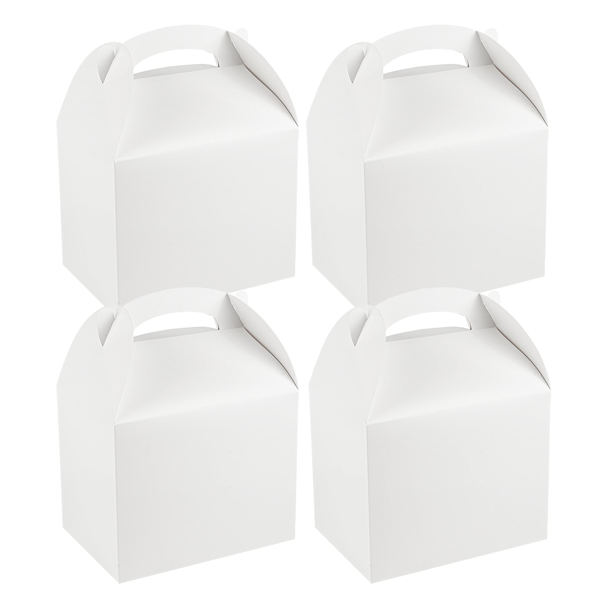 Bio Tek White Paper Gable Box / Take Out Container - Greaseproof - 10" x 7" x 8" - 25 count box
