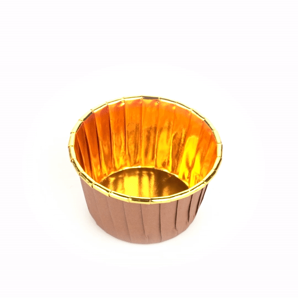 Panificio 3.5 oz Round Brown Foil Paper Baking Cup - Lids Available - 2 3/4" x 2 3/4" x 1 1/2" - 500 count box