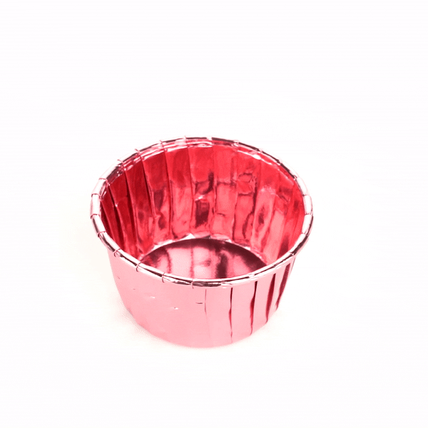 Panificio 3.5 oz Round Rose Gold Foil Paper Baking Cup - Lids Available - 2 3/4" x 2 3/4" x 1 1/2" - 500 count box