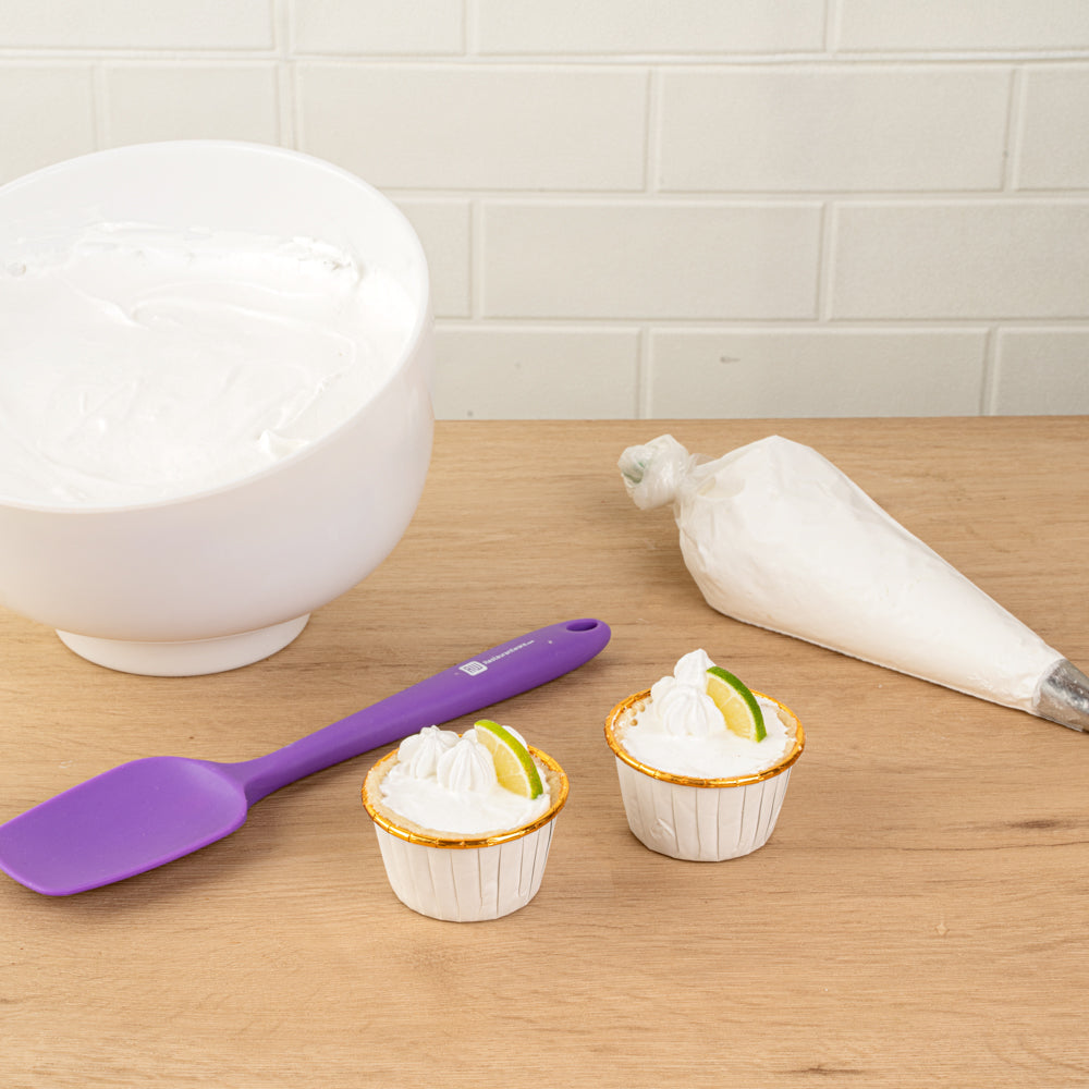 Panificio 3.5 oz Round White Foil Paper Baking Cup - Lids Available - 2 3/4" x 2 3/4" x 1 1/2" - 50 count box