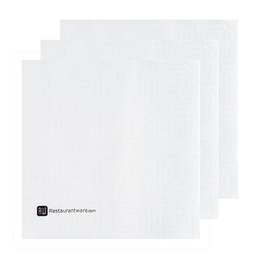 Luxenap Square Greco White Paper Napkin - Air Laid - 15 3/4" x 15 3/4" - 50 count box